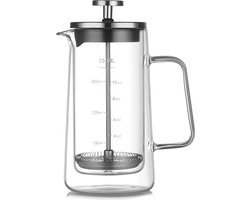 Dubbelwandige Cafetière - French Press - Coffeemaker - Filter Koffie - Borosillicaat Glas - Slow Coffee - 350ml