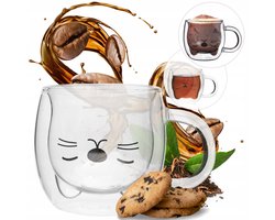 Dubbelwandige Glazen Mok voor Koffie & Latte - 250 ml