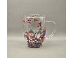 Dubbelwandige mok bloemen herfsteditie | origineel cadeau | kado