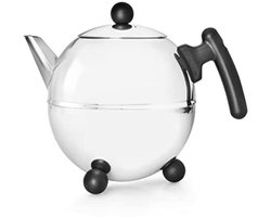 Dubbelwandige roestvrijstalen theepot 1.5L – Glijluchtige en duurzame theepot met ergonomische handgreep