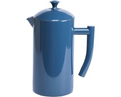 Dubbelwandige RVS French Press Koffiezetapparaat - 1 Liter - Navy Blauw