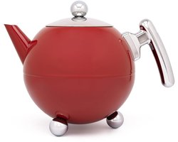 Dubbelwandige theepot - warmhoudfunctie - 1,2 liter - RVS