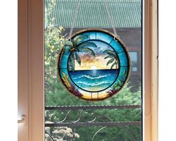 Dubbelzijdige Acryl Raamhanger - Decoratieve Kustwanddecoratie - Ø 30 cm