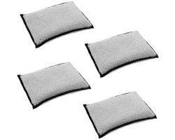 Dubbelzijdige fluwelen handdoeken voor auto-interieur - Herbruikbare en wasbare schoonmaakpads - Set van 4