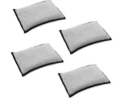 Dubbelzijdige fluwelen handdoeken voor auto-interieur - Herbruikbare en wasbare schoonmaakpads - Set van 4