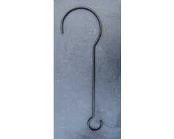 Dubbelzijdige haak metaal zwart
