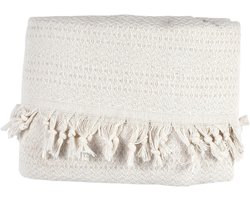 Dubbelzijdige Witte Katoenen Sprei voor Bed Bank en Stoel