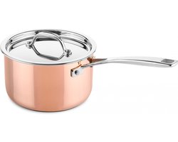 DUCQ Steelpan Ø16cm met deksel - inductie geschikt - koper