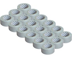 Duct Tape Reparatie - 50mm x 25m - 18 Rollen - Versterkte Ducktape - Grijs