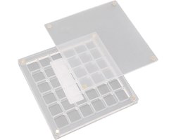 Duidelijke Acryl Opbergdoos voor Schelpen, Stenen en Sieraden met Magnetische Sluiting en 36 Vakjes