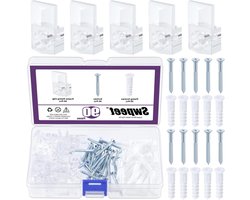 Duidelijke plastic spiegelhouder clips set met schroeven, bevestigingsclips voor het ophangen van spiegels, mirror mounting hardware en accessoires