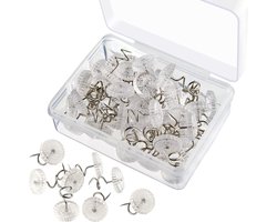Duidelijke Twist Pins - 50 Stuks voor Bedspreads, Sofa Covers en Dekbedovertrekken met Opbergdoos