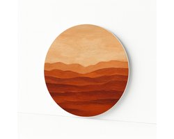 Duin wandpaneel - Ronde wanddecoratie - Wandobject rond - 80x80 cm