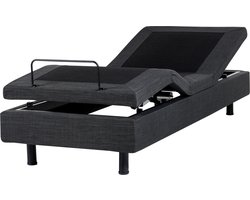 DUKE - Eenpersoonsbed - Donkergrijs - 80 x 200 cm - Polyester