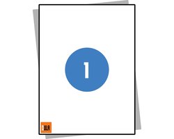 DULA Etiketten - Stickervellen A4 - 1 Sticker per vel - 210 x 297 mm - 100 vel