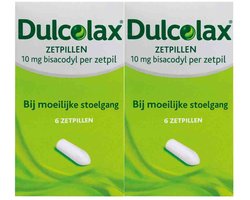 Dulcolax Moeilijke stoelgang 10 mg - 2 x 6 stuks - Voordeelverpakking