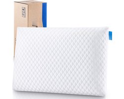 Dun kussen voor volwassenen, 6,1 cm (2,4 in) slank traagschuimkussen, plat om te slapen, laag profiel bedkussen voor kinderen / buikslaper, standaard met wasbare hoes