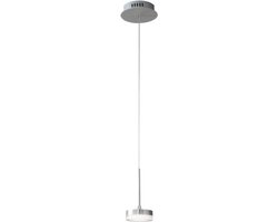 Dunk - Enkele hanglamp in satijn aluminium van Fabas Luce - 8W dimbare LED, modern design