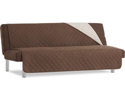 Duo Click Clack - Bankbeschermer zonder armleuningen - 80cm breed - Bruin - Twee kanten te gebruiken