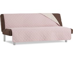 Duo Click Clack - Bankbeschermer zonder armleuningen - 80cm breed - Roze - Twee kanten te gebruiken