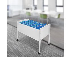 Duo Hangmappenwagen 80 Duo – Oprolbare Archiefkast met Wielen voor Hangmappen, Mobiele Kantoorkast voor Documenten, Thuis en Kantoor – 70 x 37 x 60 cm