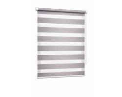Duo rolgordijn 120 x 250 cm – Dag & Nacht roljaloezie – Lichtdoorlatend & Verduisterend – Madeco Must – Grijs