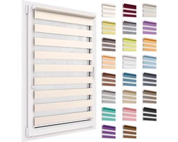 Duo Rollo Z zonder Boren 150x220cm – Verduisterende en Lichtdoorlatende Roljaloezie voor Ramen en Deuren