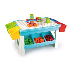 Duplo tafel - Speeltafel - Incl. 50 bouwstenen - Voor - Kinderen - Jongens - Activiteiten - Tafel - Kleuter - Bouwplaat - Grondplaat - Plaat