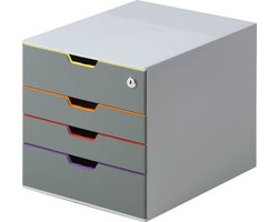 Durable ladenblok Varicolor Safe, 4 lades waarvan de bovenste met slot