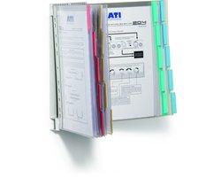 Durable Wandhouder voor bureaustandaard Display-System Wall Rood, Geel, Groen, Blauw 20 x DIN A4 Aantal meegeleverde di