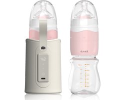 Duraful Baby Alles-in-één Melkpoederfles met Draaisysteem – Roze / Inclusief warmhoud Standaard / Babyfles / Melkpoeder Dispenser / Flesvoeding / Flesvoedingsaccessoires / Melkpoeder Toren / Babyvoeding / Baby flessen / Baby Fles