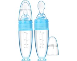 Duraful Baby Knijp Eetlepel – Blauw / Kinderbestek / Anti-morsen / Alles-in-één Oplossing / Bestekset Kinderen / Kinder Bestek / Eetlepel / Knijplepel / Baby Bestek / Eetlepel voor Baby’s en Peuters