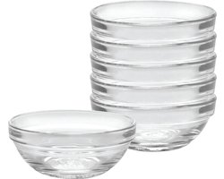 DURALEX 6 stapelbare kommetjes 9 cm Ø - 3.5 cm hoogte Lys