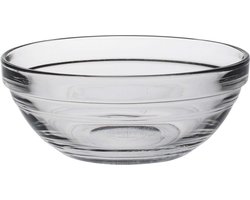 Duralex kleine serveer/dessertschaaltjes rond van glas - 12x - 12 x 4.9 cm - Schalen en kommen - 310 ml - Keuken accessoires