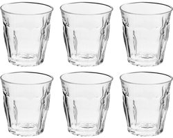 Duralex Picardie Glazen Set van 6 – 20 cl – Transparant – Gehard Glas – Waterglazen & Frisdrankglazen