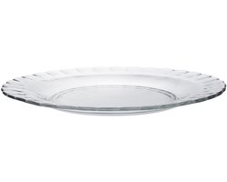 Duralex PICARDIE - Platte Borden - Transparant - 230mm - Set van 6
