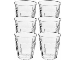 Duralex Picardie water/drinkglazen - 6x stuks - 250 ml - transparant - luxe glas - Water/sap/koffie glazen