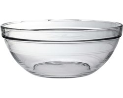 Duralex Salade/fruit schalen rond - glas - 31 x 12 cm - serveerschaal - Schalen en kommen - Keuken accessoires