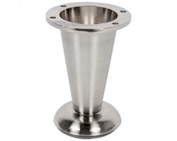 Duraline – Meubelpoot verstelbaar rond – RVS look – Ø71x103-113mm
