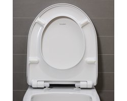 Duravit DuraStyle Basic WC-zitting 37.3x43x4.3cm met softclose Kunststof wit Glanzend