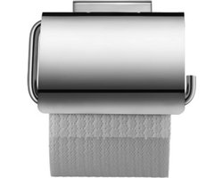 Duravit Karree closetrolhouder met klep chroom