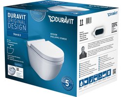 Duravit Starck 3 pack wandcloset rimless diepspoel zitting wit
