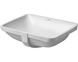 Duravit Starck 3 Wastafel inbouw - 49x36.5x18cm - zonder kraangat - incl. bevestiging - wit
