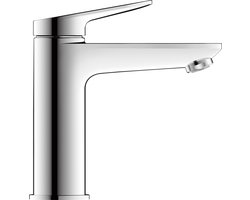 Duravit Wave Wastafelmengkraan - m-size - eengreeps - zonder waste - voorsprong 12.2 cm - chroom glans