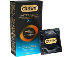 Durex Intensity Condooms 10st XL - Nieuwste generatie ultradunne, latexvrije condooms voor mannen – Gedeelde lichaamswarmte