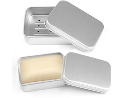 Dussdote Box - Zeepbakje - Waterdichte box - Opbergbox - Geschikt voor opbergen, thuis, reizen, badzeep, scheerschuimpoeder - Zilver