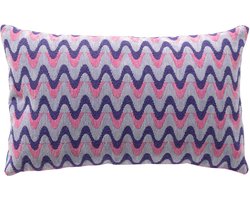 Dutch Decor ALICE - sierkussen 30x50 cm - zigzagpatroon - Baby Lavender - paars - Inclusief binnenkussen - Luxe kussens voor woonkamer & bank