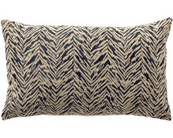 Dutch Decor - AUGUSTA - buitenkussen 30x50 cm - waterafstotend en uv-bestendig - Insignia Blue - blauw