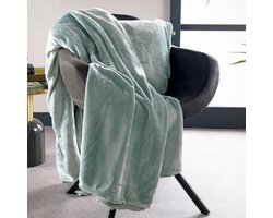 Dutch Decor - BILLY - Plaid 150x200 cm - flannel fleece - superzacht - Jadeite - lichtgroen