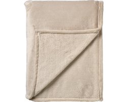 Dutch Decor - BILLY - Plaid 150x200 cm - flannel fleece - superzacht - Pumice Stone - beige